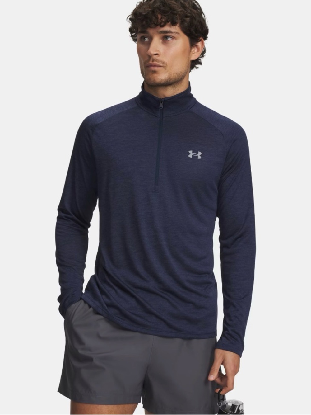 Men's Under Armour Velocity 2.0 1/4 Zip Pullover, Navy Blue Size XL